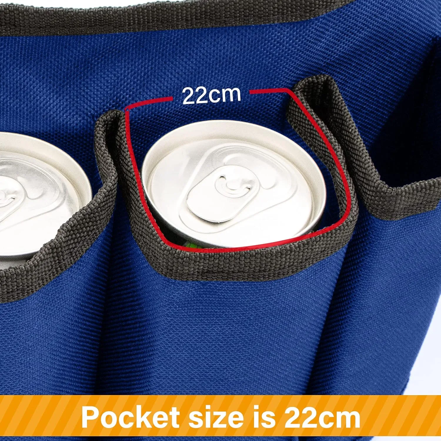 Adhafera Beer Belt, Adjustable 6 Pack Beer Belt Holder, Oxford Beer Waist Holder for Man, Women, White Elephant Game Ideas (Blue)