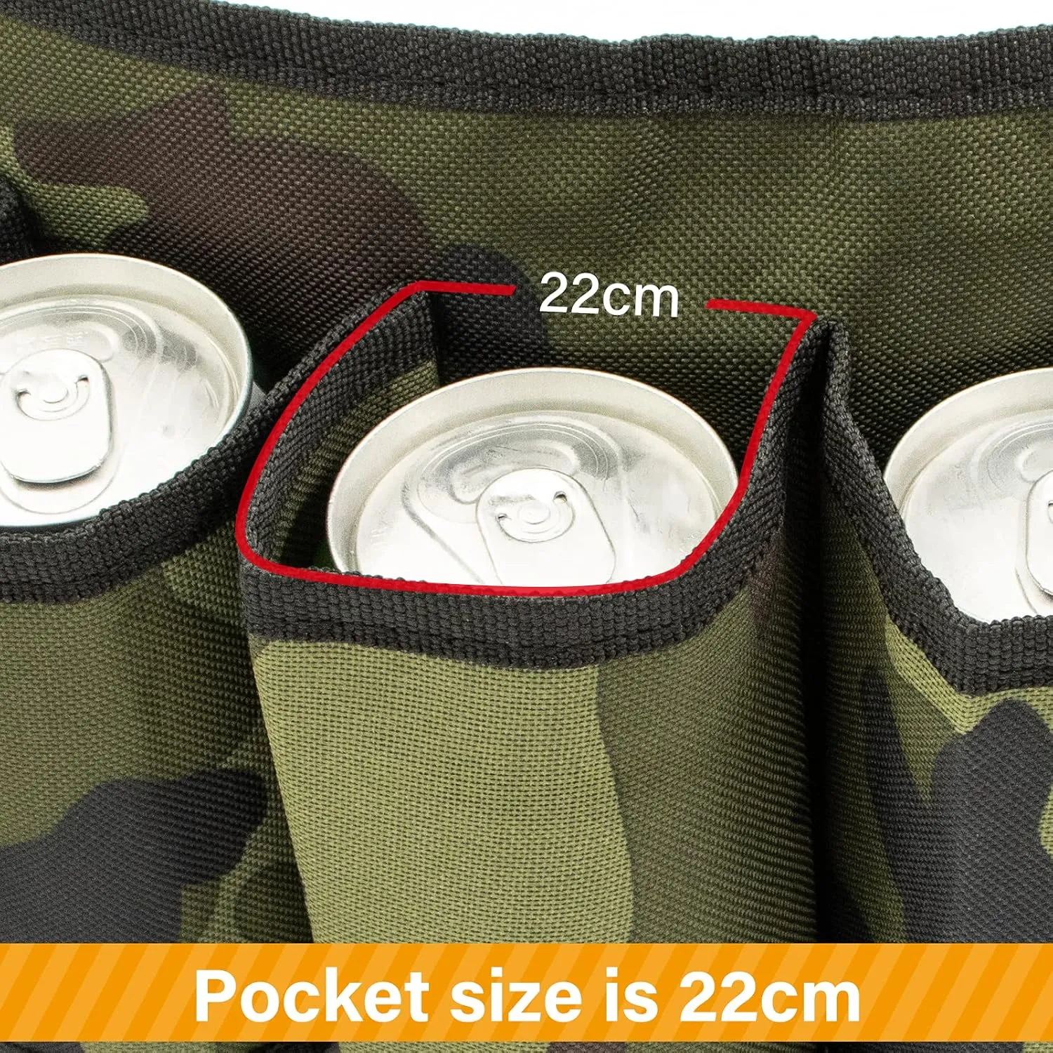 Adhafera Beer Belt, Adjustable 6 Pack Beer Belt Holder, Oxford Beer Waist Holder for Man, Women, White Elephant Game Ideas (Camo)