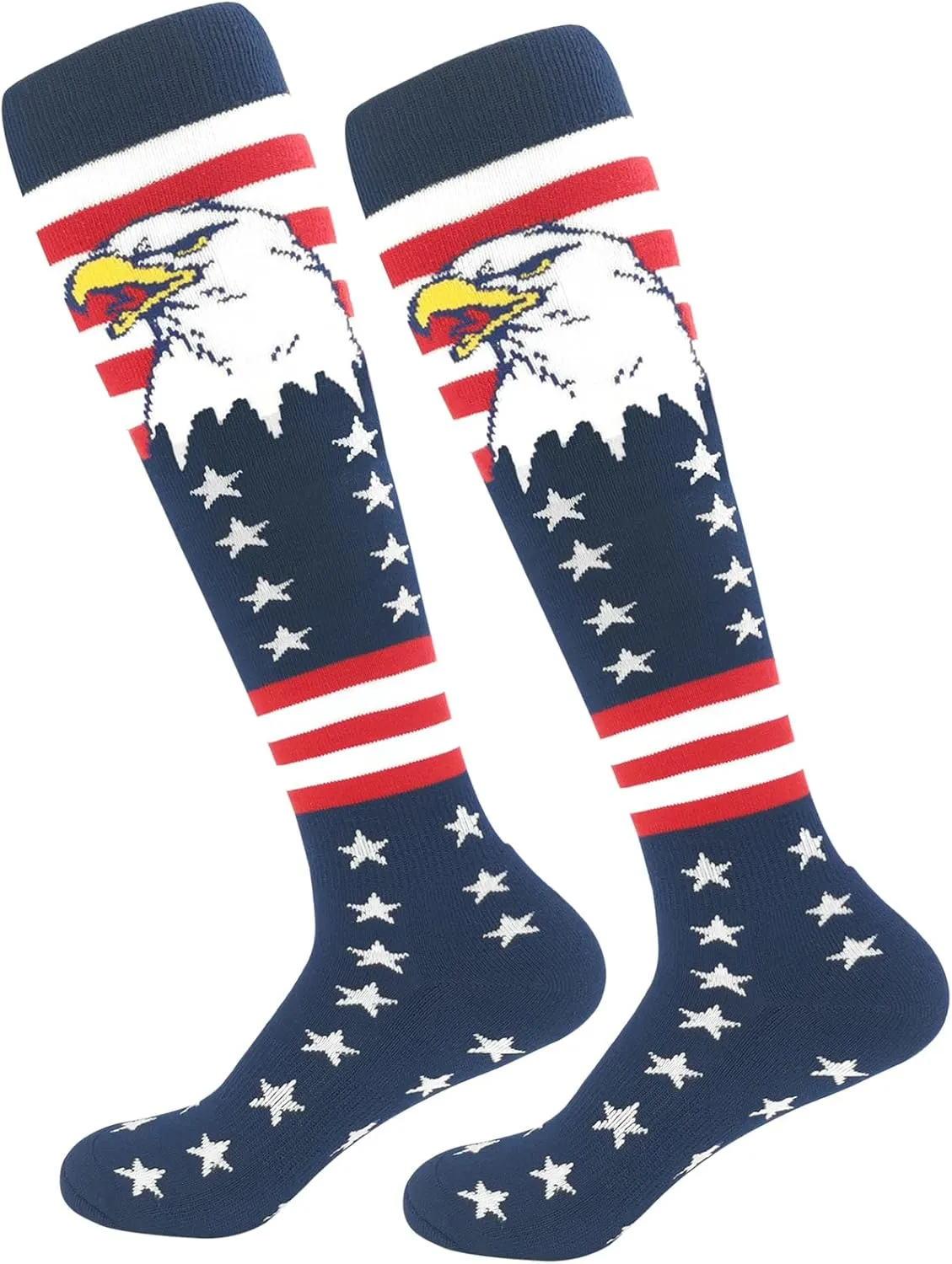 American Flag Athletic Knee-high Socks for Baseball Football Softball Soccer