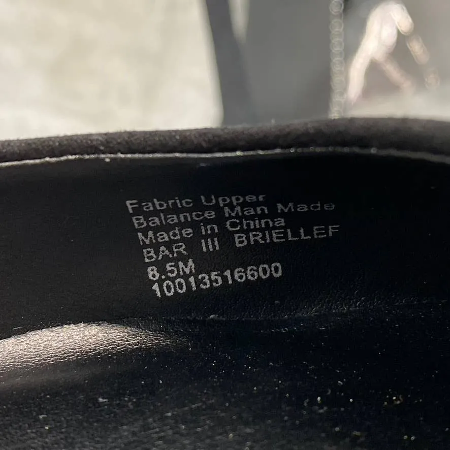BAR III Women's Black Microsuede Brielle Studded Pointed-Toe Mule Pumps SZ 8.5