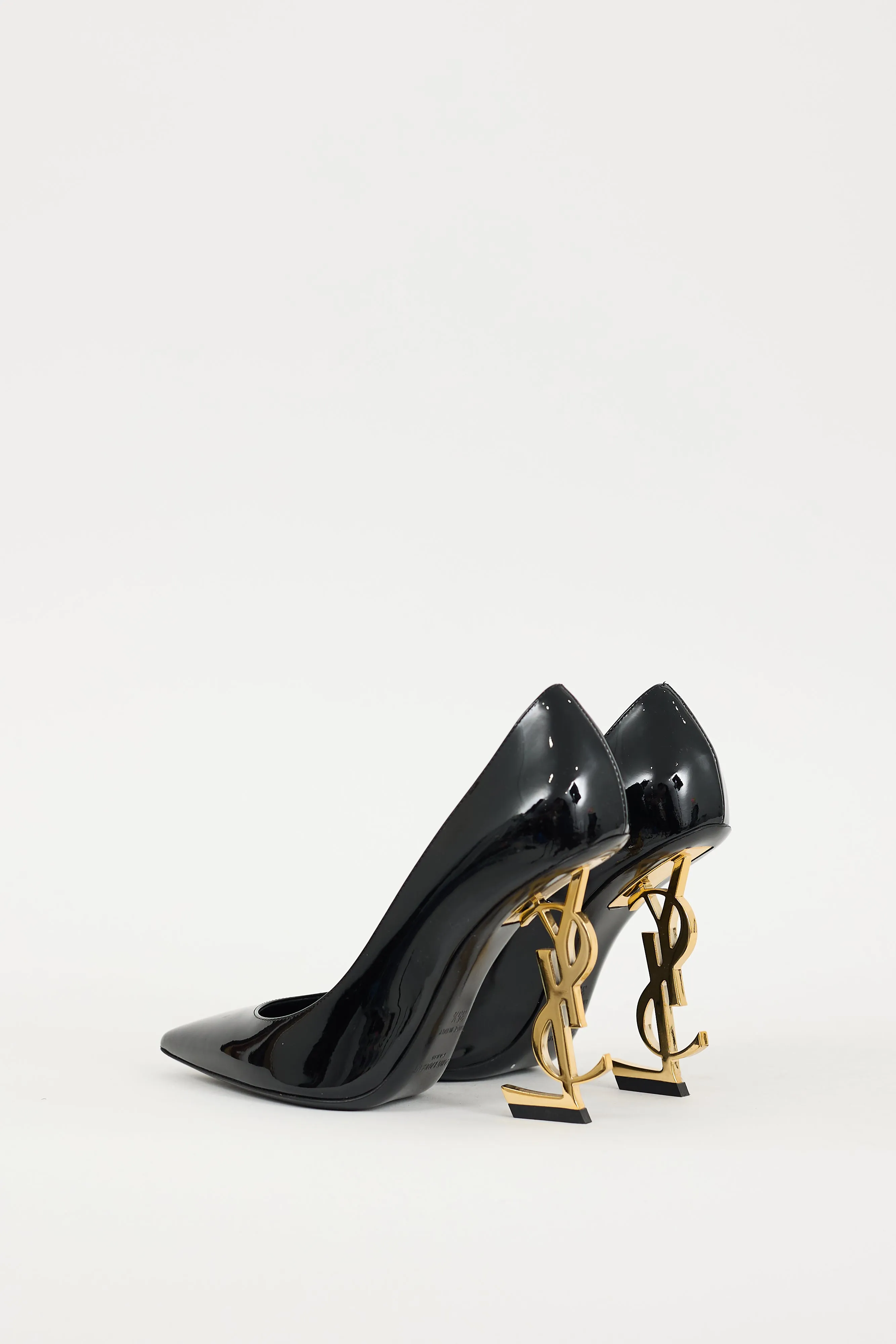 Black & Gold Patent Leather Opyum Heel