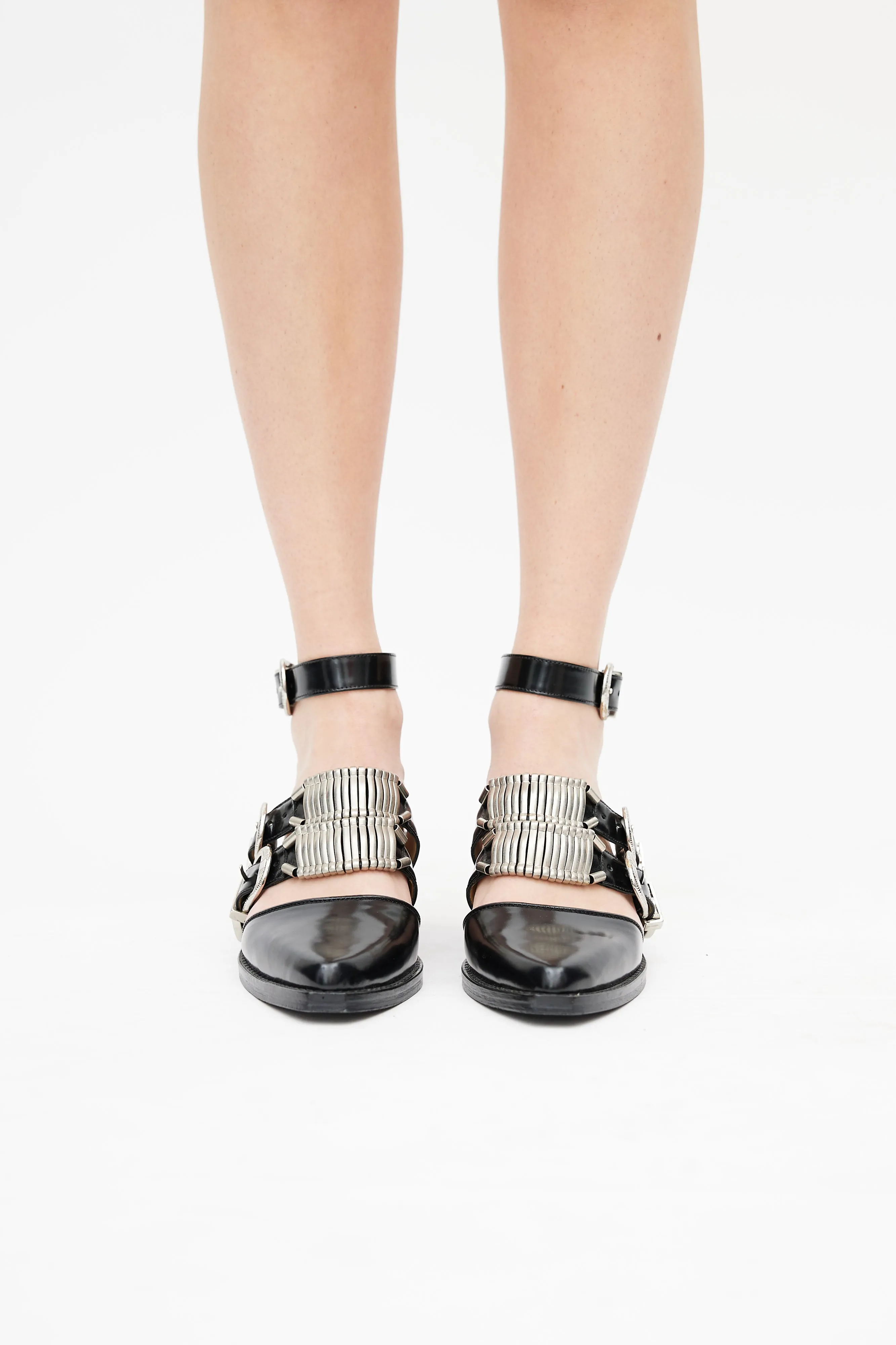 Black & Silver Western Heel