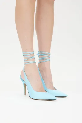 Blue Rhinestone Venus Slingback Heel