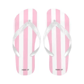 Coastal Cabana - Pink Striped Flip-Flops