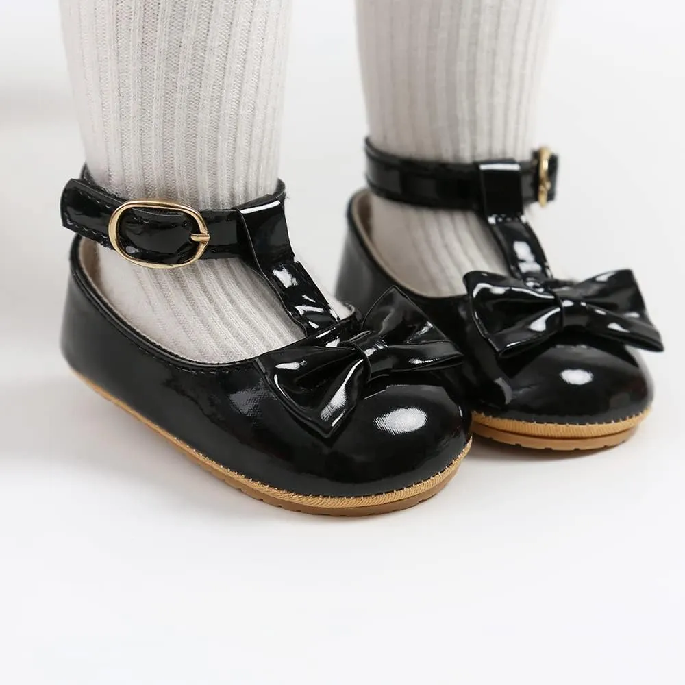 COSANKIM Baby Girls Mary Jane Flats Shoes Anti-Slip Rubber Sole Infant Toddler Princess Wedding Dress Shoes