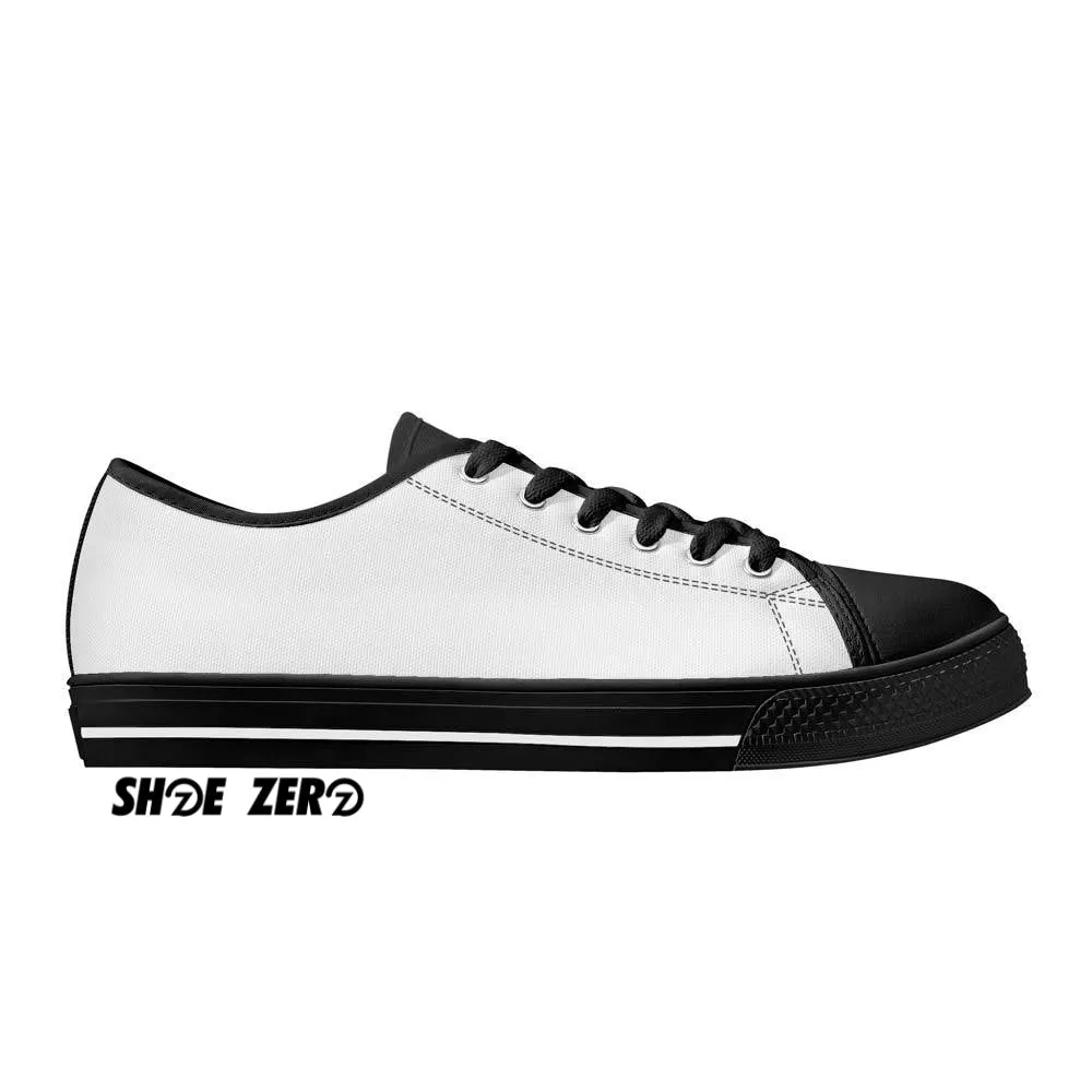 Customizable Canvas Shoes (Black Rubber Outsole) Low Top