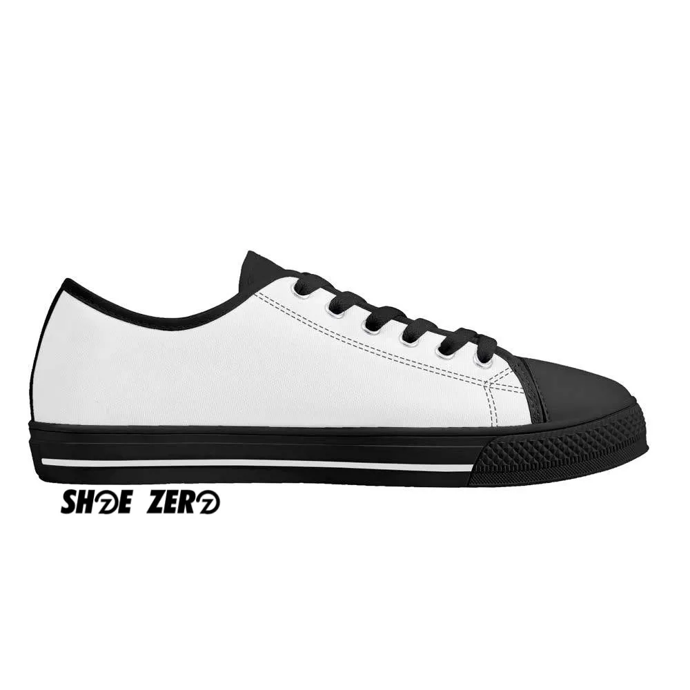 Customizable Canvas Shoes (Black Rubber Outsole) Low Top