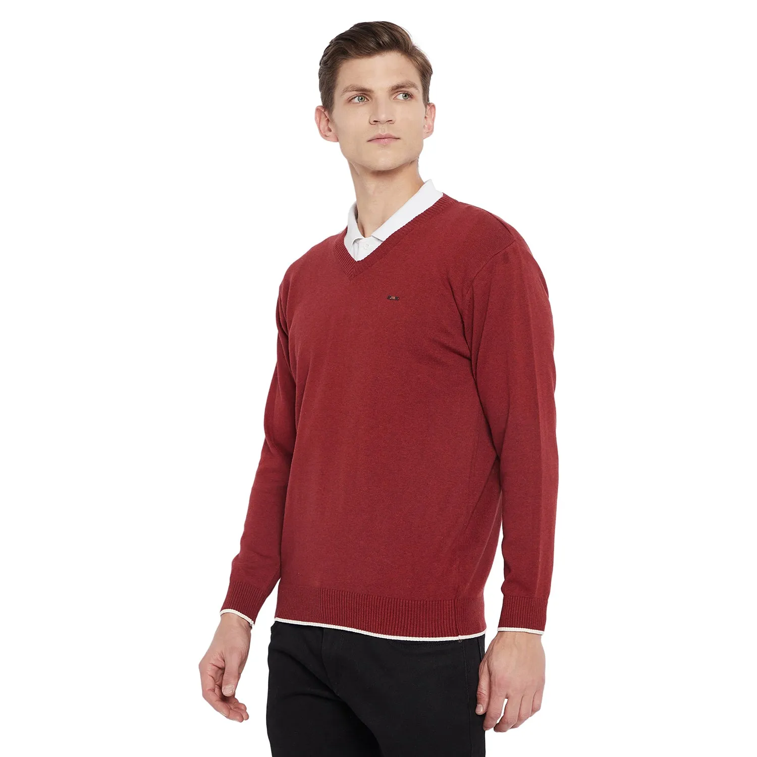 Duke Stardust Men Full Sleeve V Neck Sweater (SDS731)