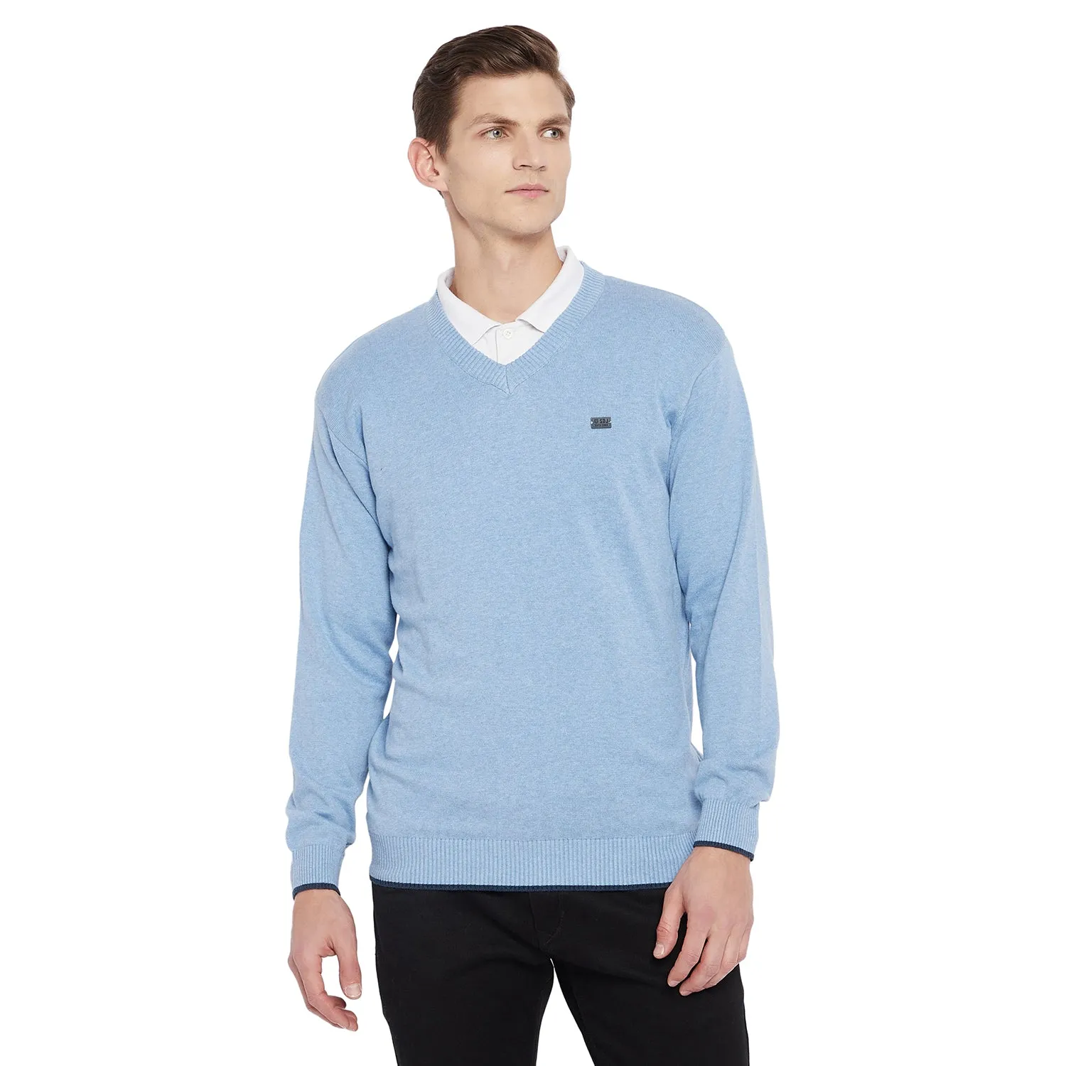 Duke Stardust Men Full Sleeve V Neck Sweater (SDS731)