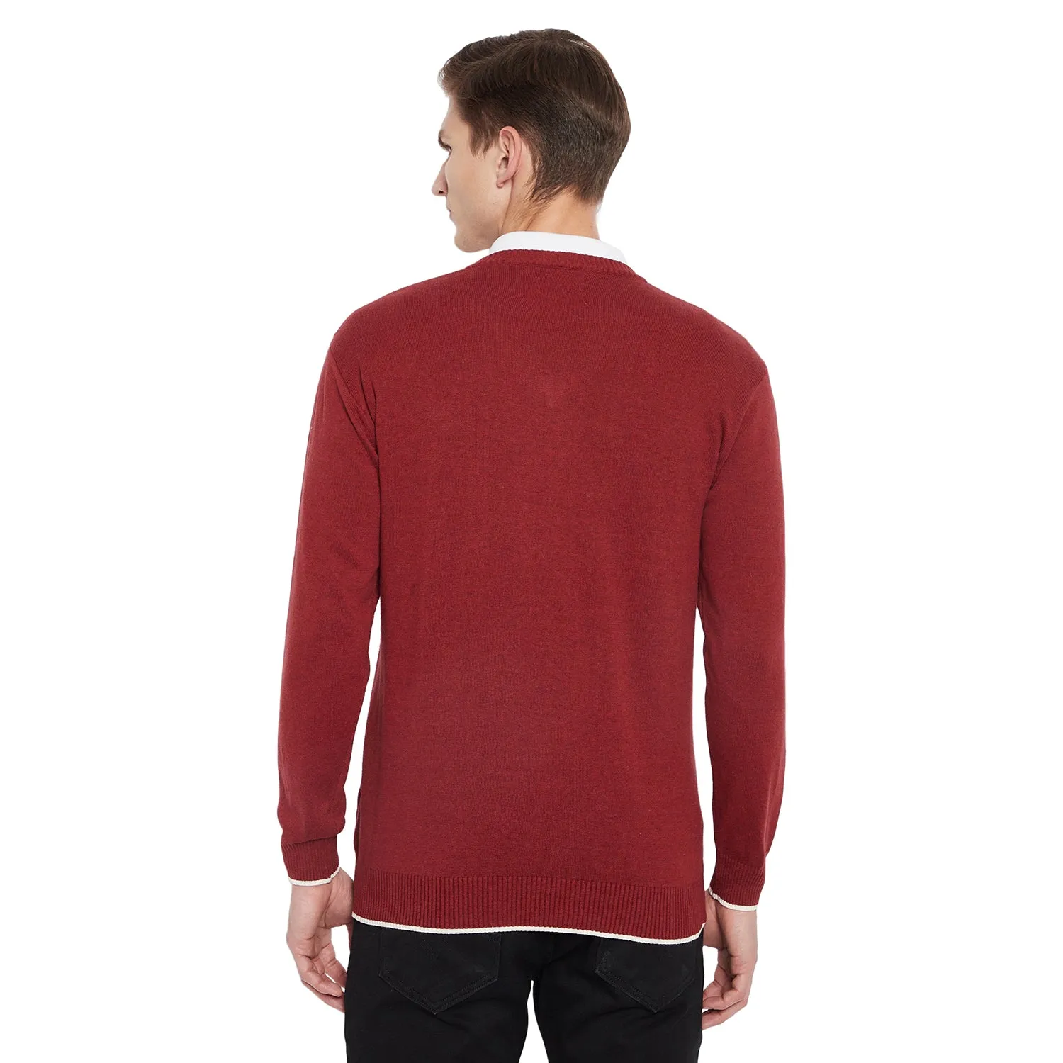 Duke Stardust Men Full Sleeve V Neck Sweater (SDS731)
