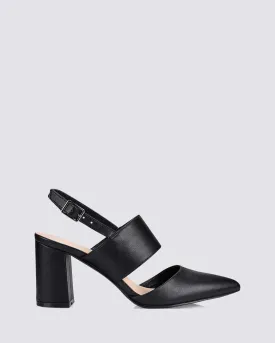 ENA SLINGBACK HEELS BLACK