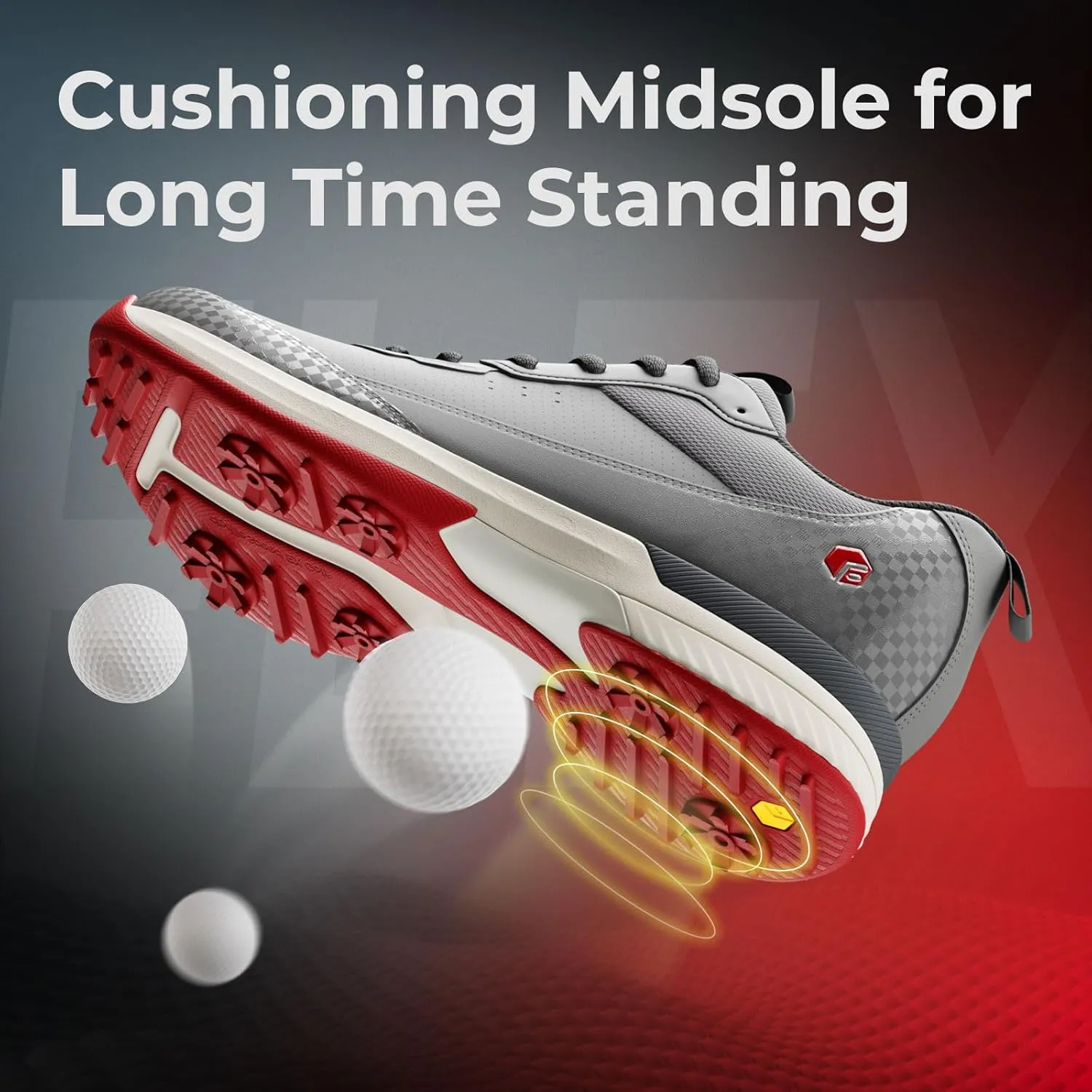 FitVille Wide Golf Shoes Men Professional Outdoor Water Resistant Golf Shoes for Course with Spikes
