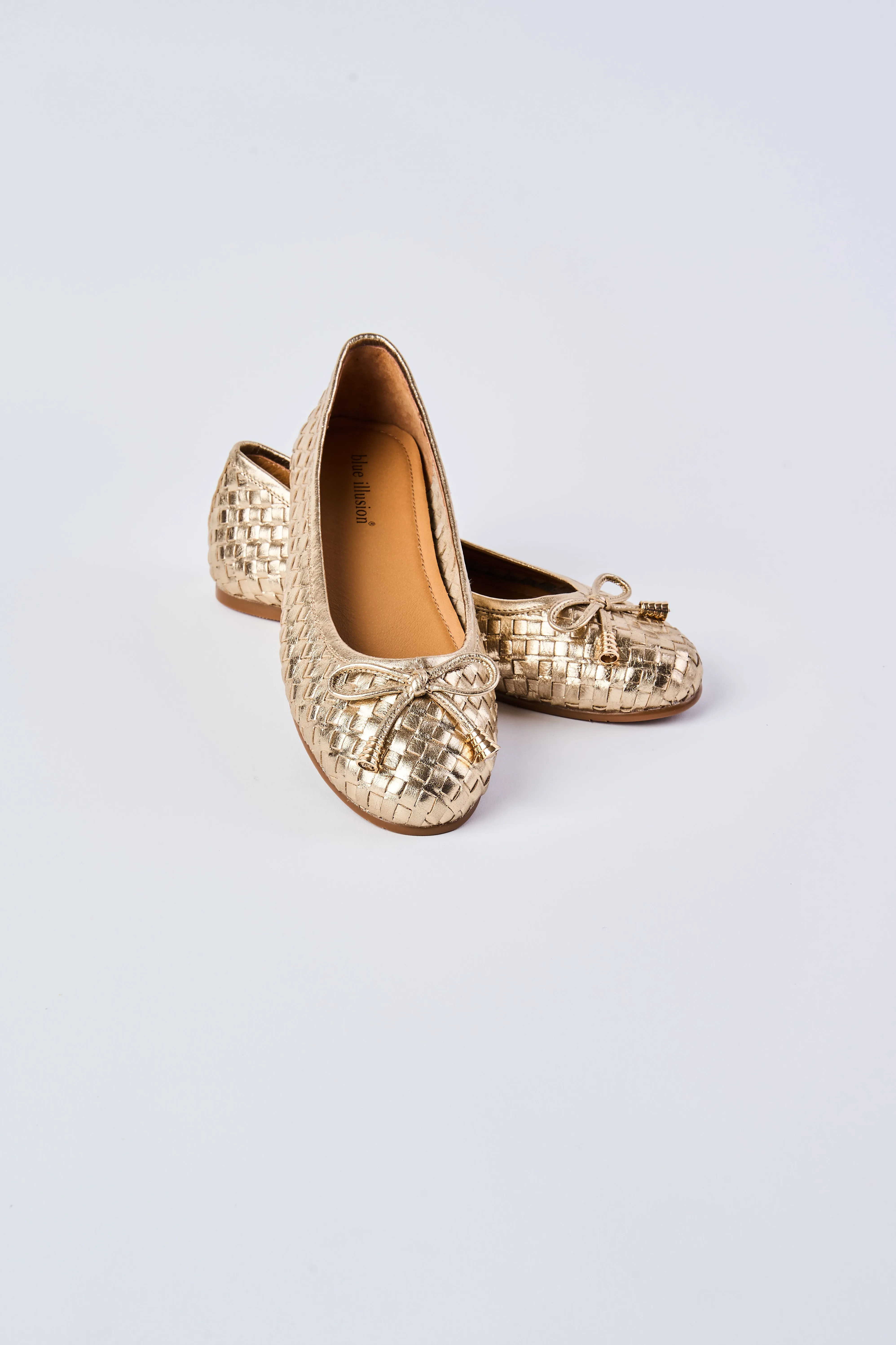 Gia Woven Ballet Flat - Gold