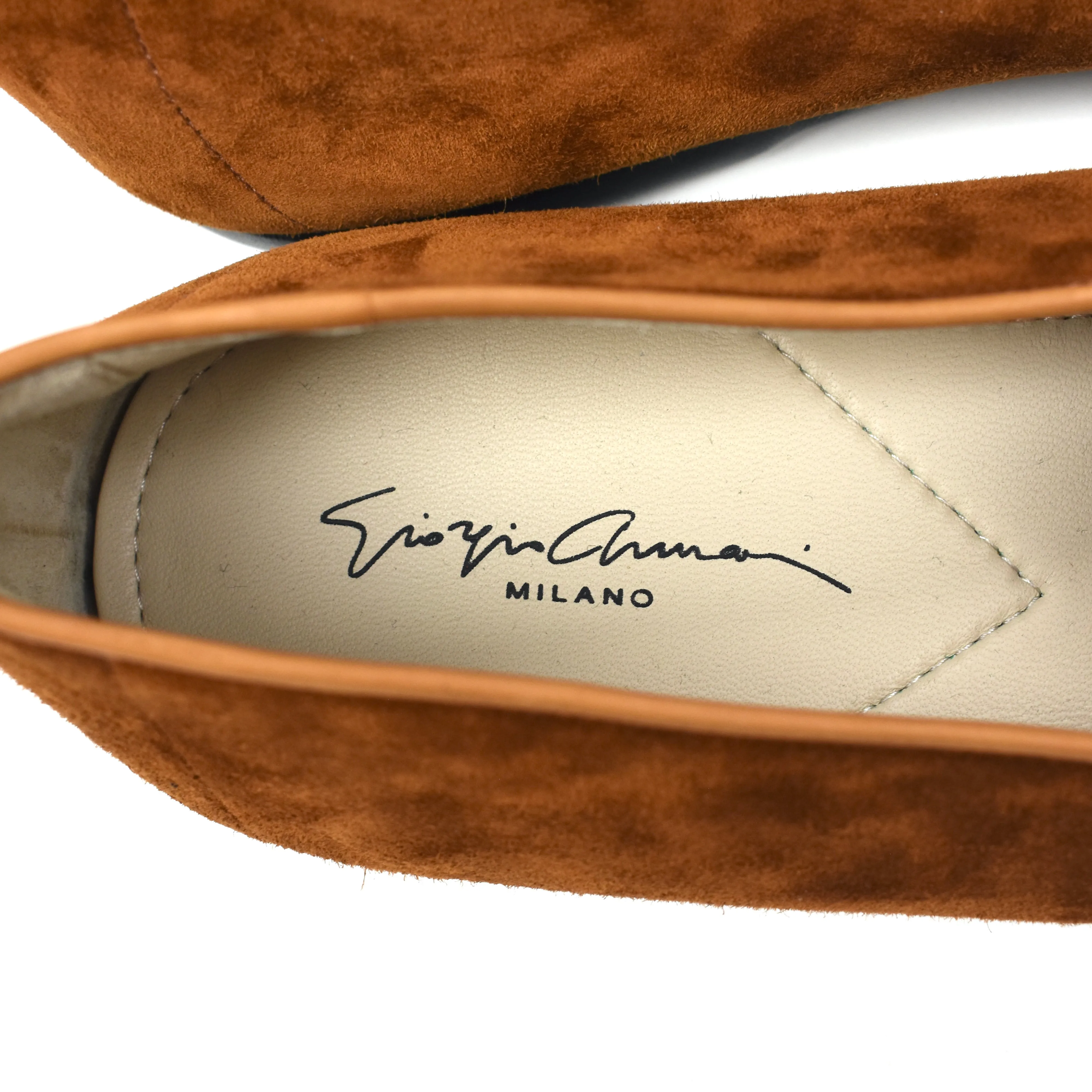 Giorgio Armani - Brown Calf Suede Slippers / Loafers