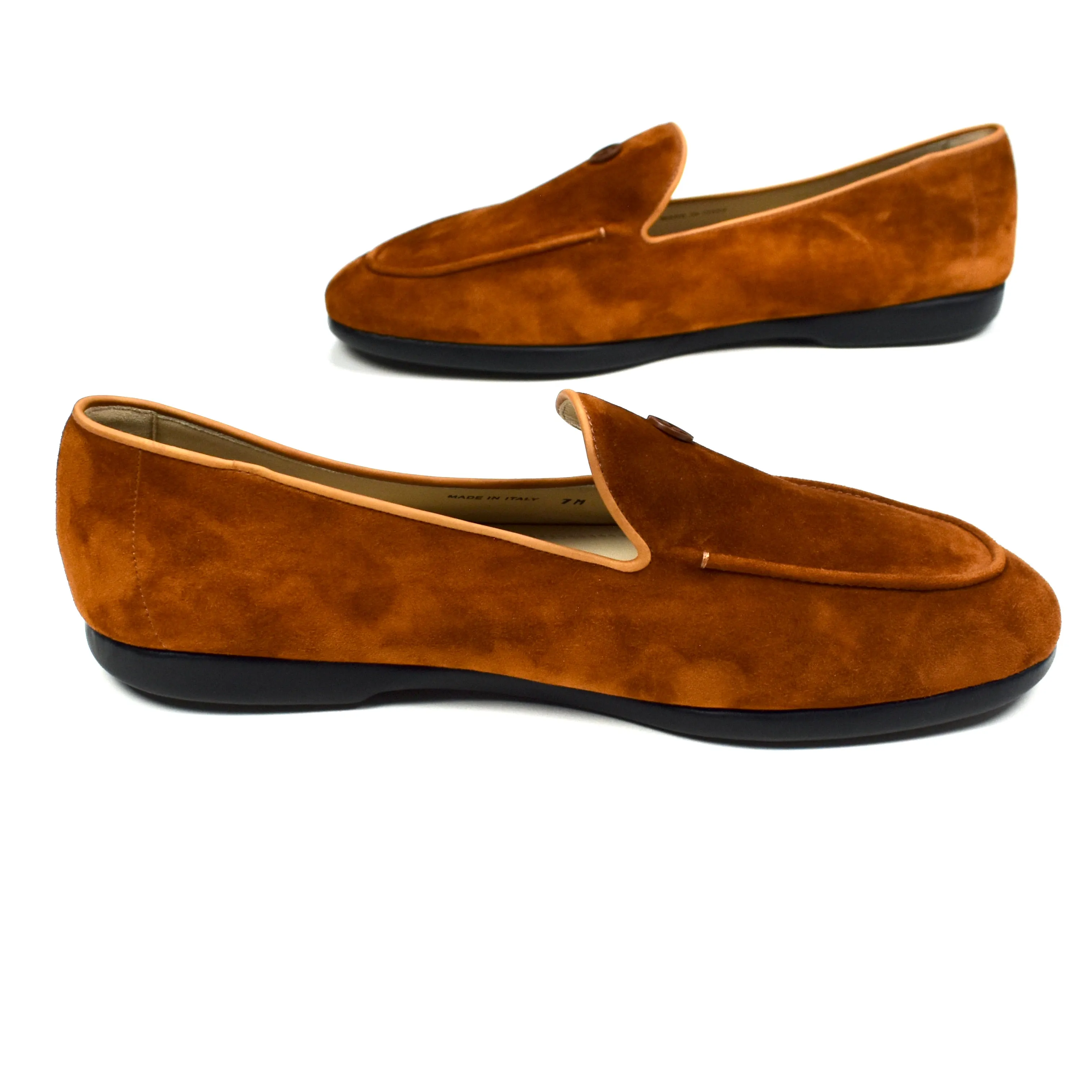 Giorgio Armani - Brown Calf Suede Slippers / Loafers