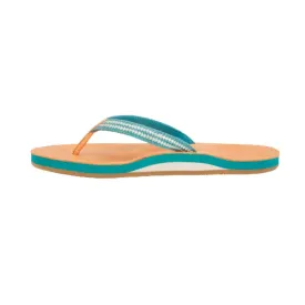 Hari Mari Women's Fields Puebla Jade Size 7 Memory Foam Flip Flops