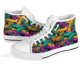 High Top Sneakers - Graffiti Fashion #11 | Custom Shoes, Street Fashion, Urban Street Art, Custom High Tops, Unique Shoes
