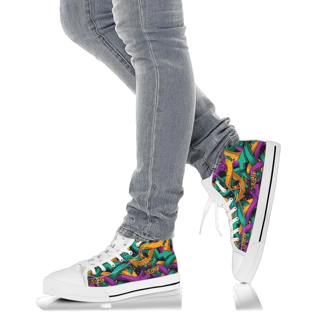 High Top Sneakers - Graffiti Fashion #11 | Custom Shoes, Street Fashion, Urban Street Art, Custom High Tops, Unique Shoes