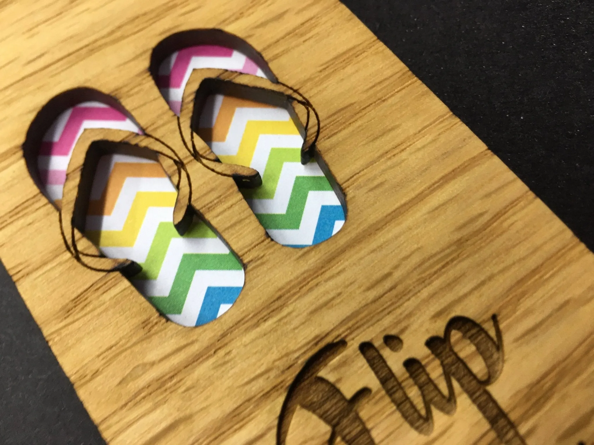 Life is Best in Flip Flops Picture Frame - 5x7 Frame Hold 3x4 Photo