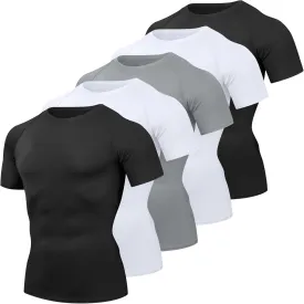 Men's Compression Shirts Cool Dry Short Sleeve Baselayer Athletic Workout T Shirts