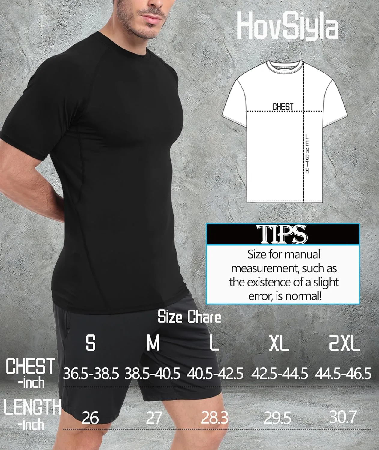Men's Compression Shirts Cool Dry Short Sleeve Baselayer Athletic Workout T Shirts