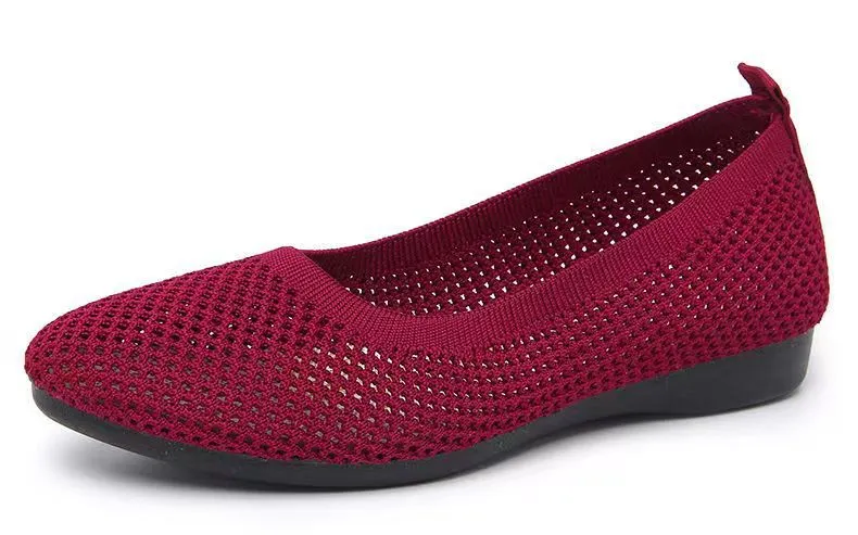 Nanccy Weaving Breathable Loafers  Comfortable Walking Casual Flats Shoes WF02