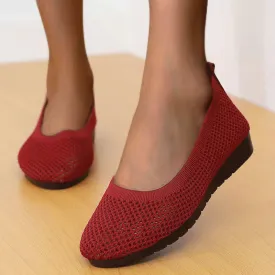 Nanccy Weaving Breathable Loafers  Comfortable Walking Casual Flats Shoes WF02