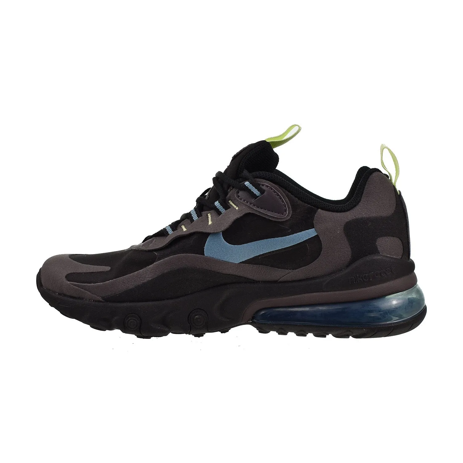 Nike Air Max 270 React (GS) Big Kids' Shoes React Black Cerulean-Thunder Grey