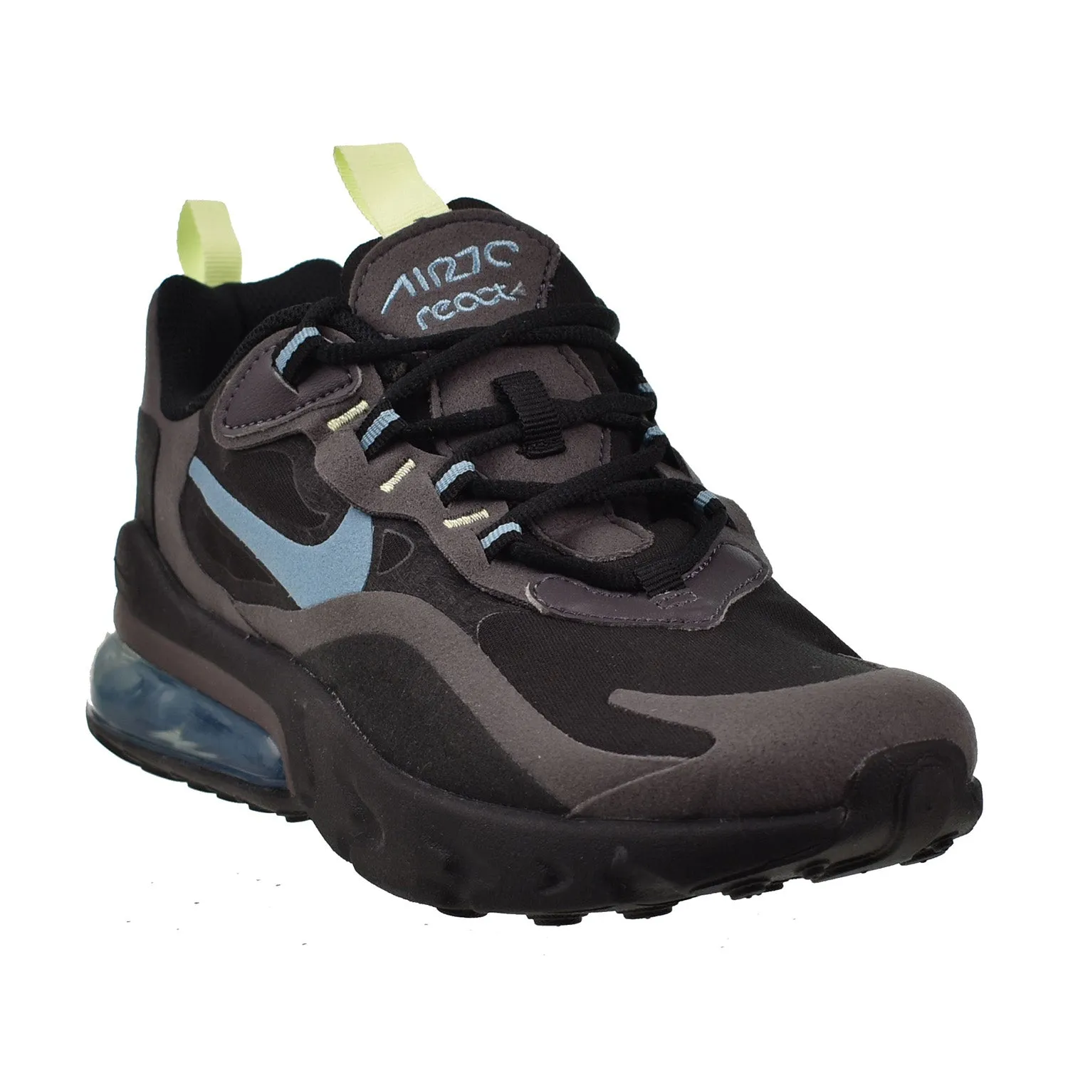 Nike Air Max 270 React (GS) Big Kids' Shoes React Black Cerulean-Thunder Grey