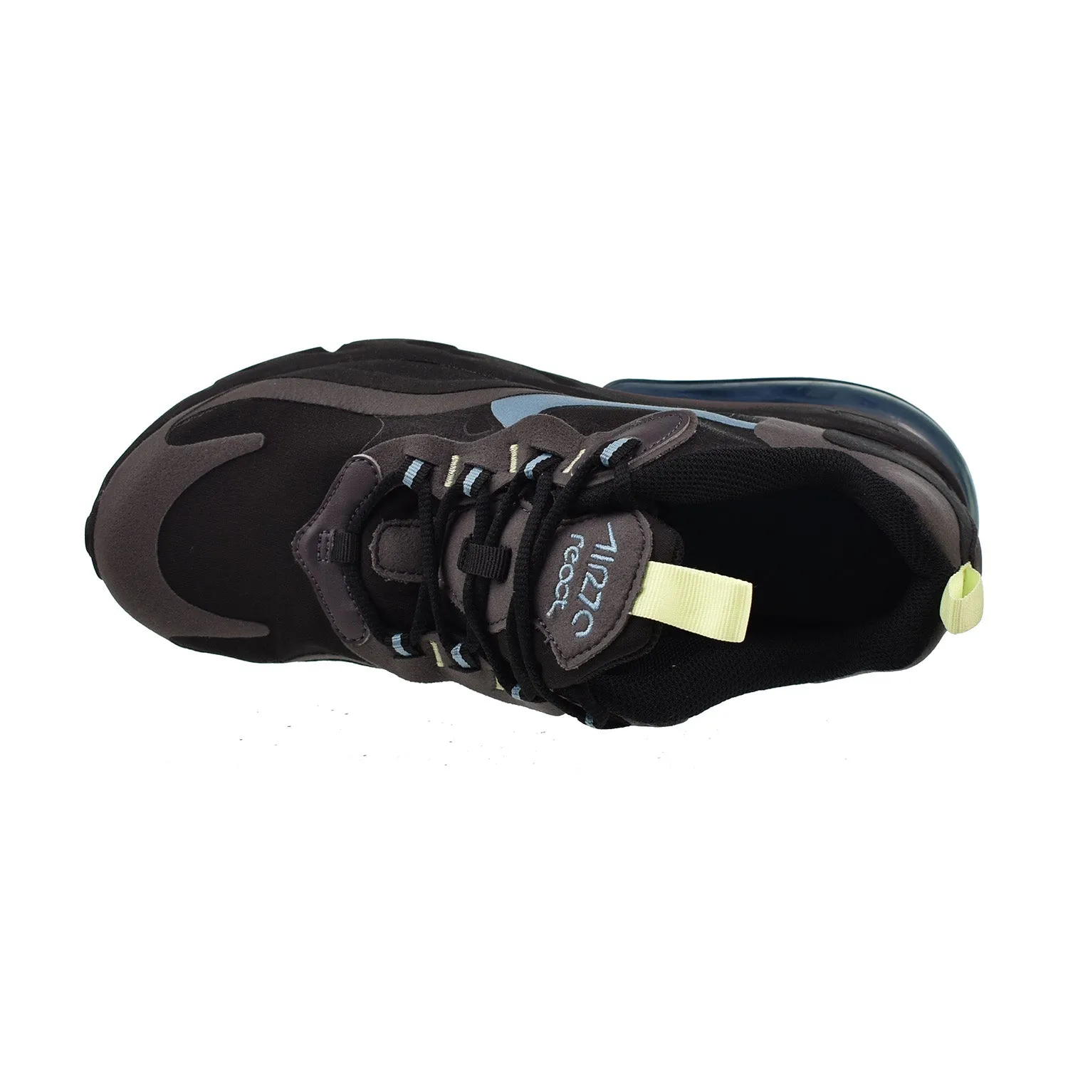 Nike Air Max 270 React (GS) Big Kids' Shoes React Black Cerulean-Thunder Grey