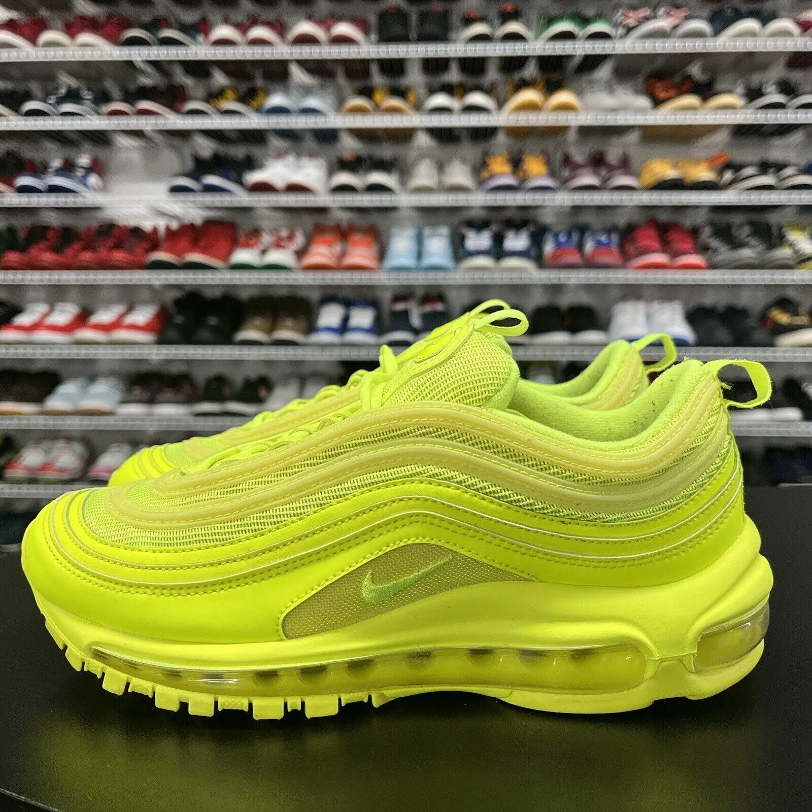 Nike Air Max 97 Triple Volt Women's Green Running Shoes CW7028-700 Size 7