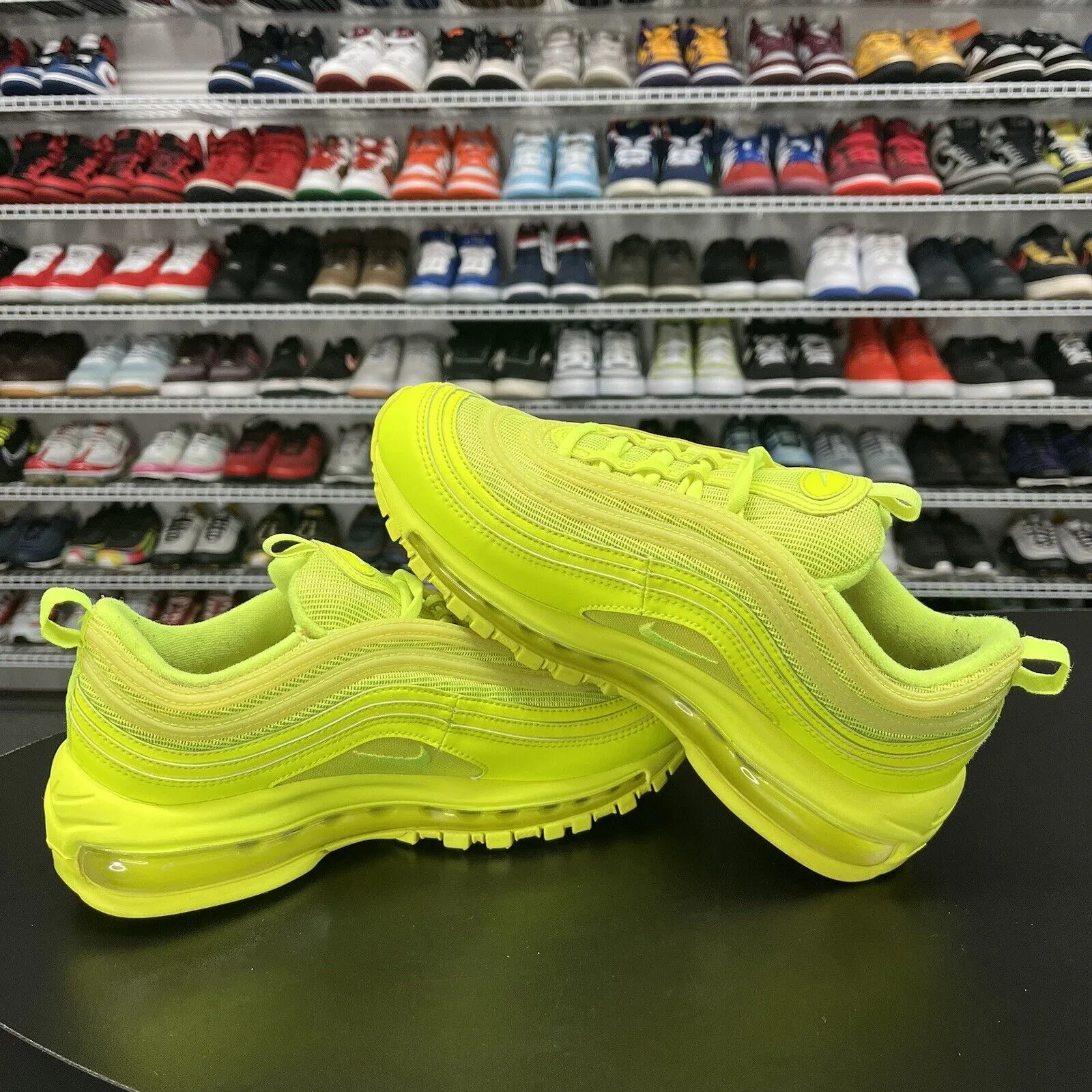 Nike Air Max 97 Triple Volt Women's Green Running Shoes CW7028-700 Size 7