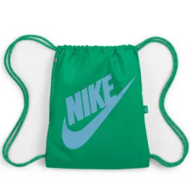 Nike Heritage Green Drawstring Gym Bag - Perfect for Active Training and Travel