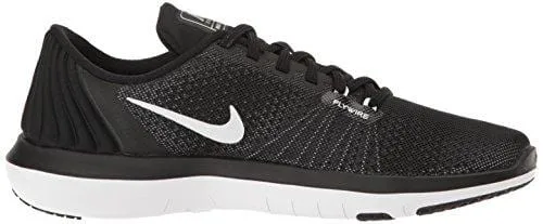 NIKE Women's Flex Supreme TR 5 Cross Training Shoe, Black/White/Pure Platinum, 9.5 B(M) US