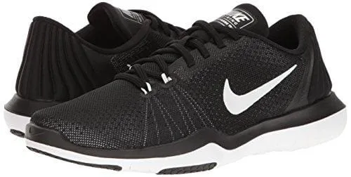 NIKE Women's Flex Supreme TR 5 Cross Training Shoe, Black/White/Pure Platinum, 9.5 B(M) US