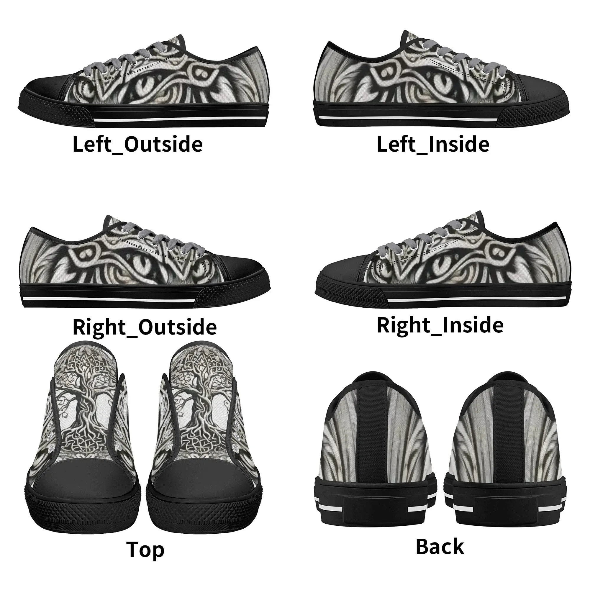 Nordic Kitty Mens Low Top