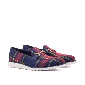 OG Loafer Bit - Tartan Red-Box Calf Navy
