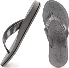 ONCAI Women's Flip Flops Comfortable Summer Beach Thong Sandals for Women with Cushion Walking Arch Support Yoga Mat Indoor Outdoor Soles