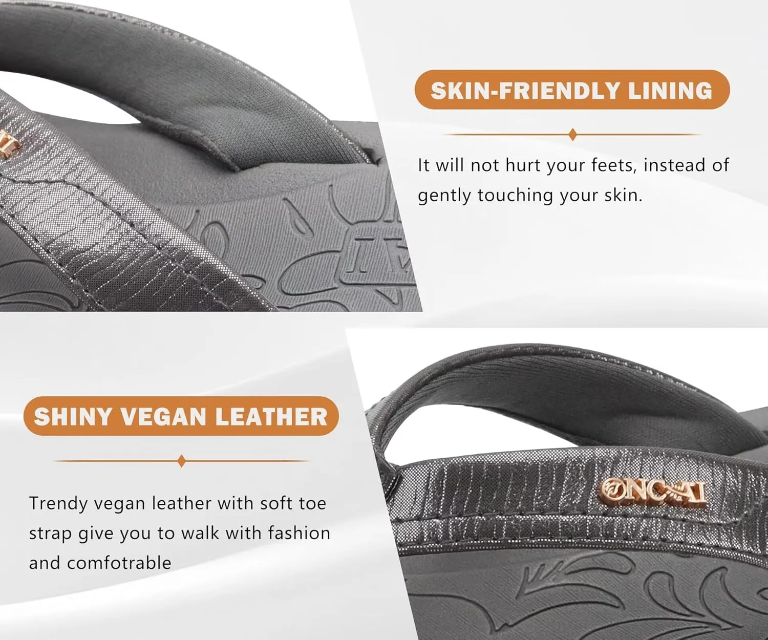 ONCAI Women's Flip Flops Comfortable Summer Beach Thong Sandals for Women with Cushion Walking Arch Support Yoga Mat Indoor Outdoor Soles