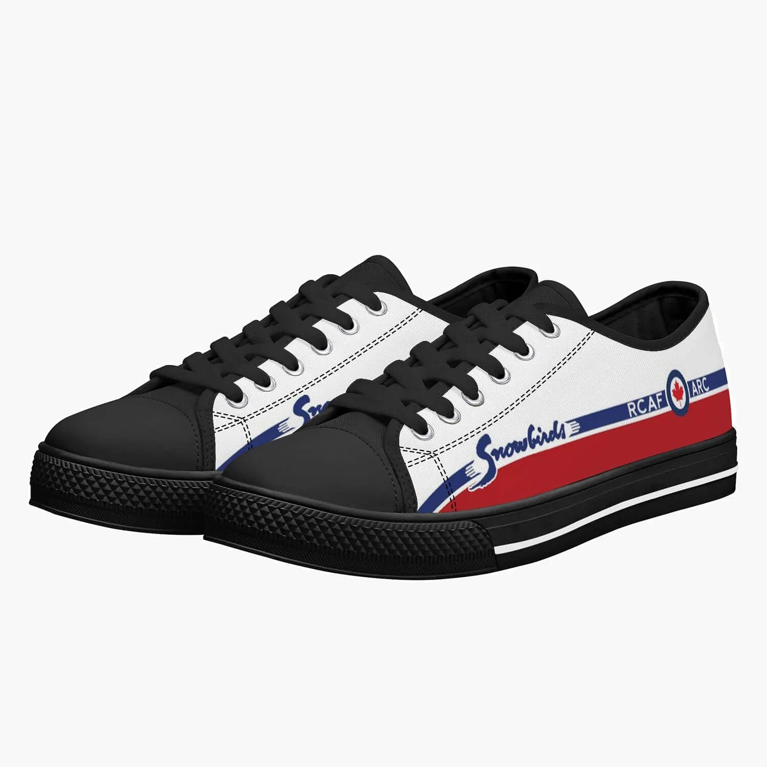 "Snowbirds" Low Top Canvas Shoes