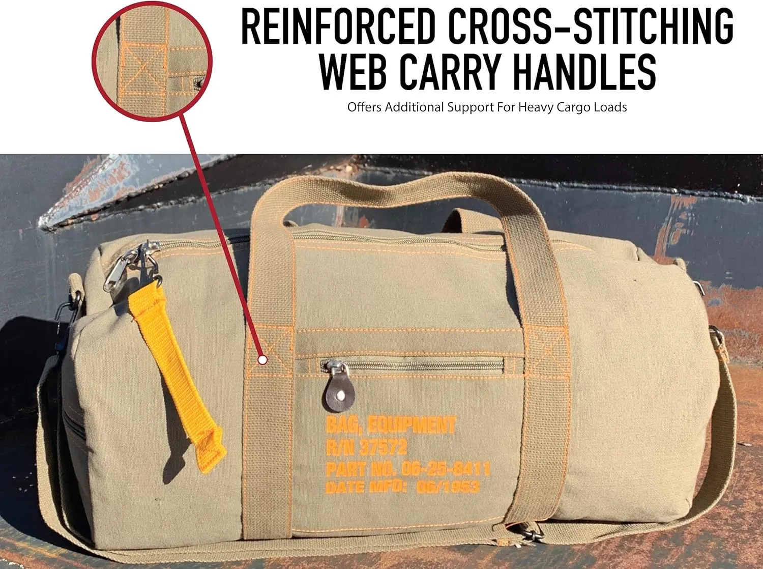 Rothco Canvas Equipment Duffle Bag ?C Travel & Gym Bag with Heavyweight Cotton Canvas Material ?C Great for Storing Gear, Clothing, and More
