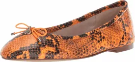 Sam Edelman Felicia Neon Orange Slip-On Rounded Toe Flexible Ballet Flats
