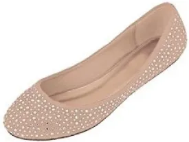 Shoes 18 Womens Faux Suede Rhinestone Ballerina Ballet Flats Shoes