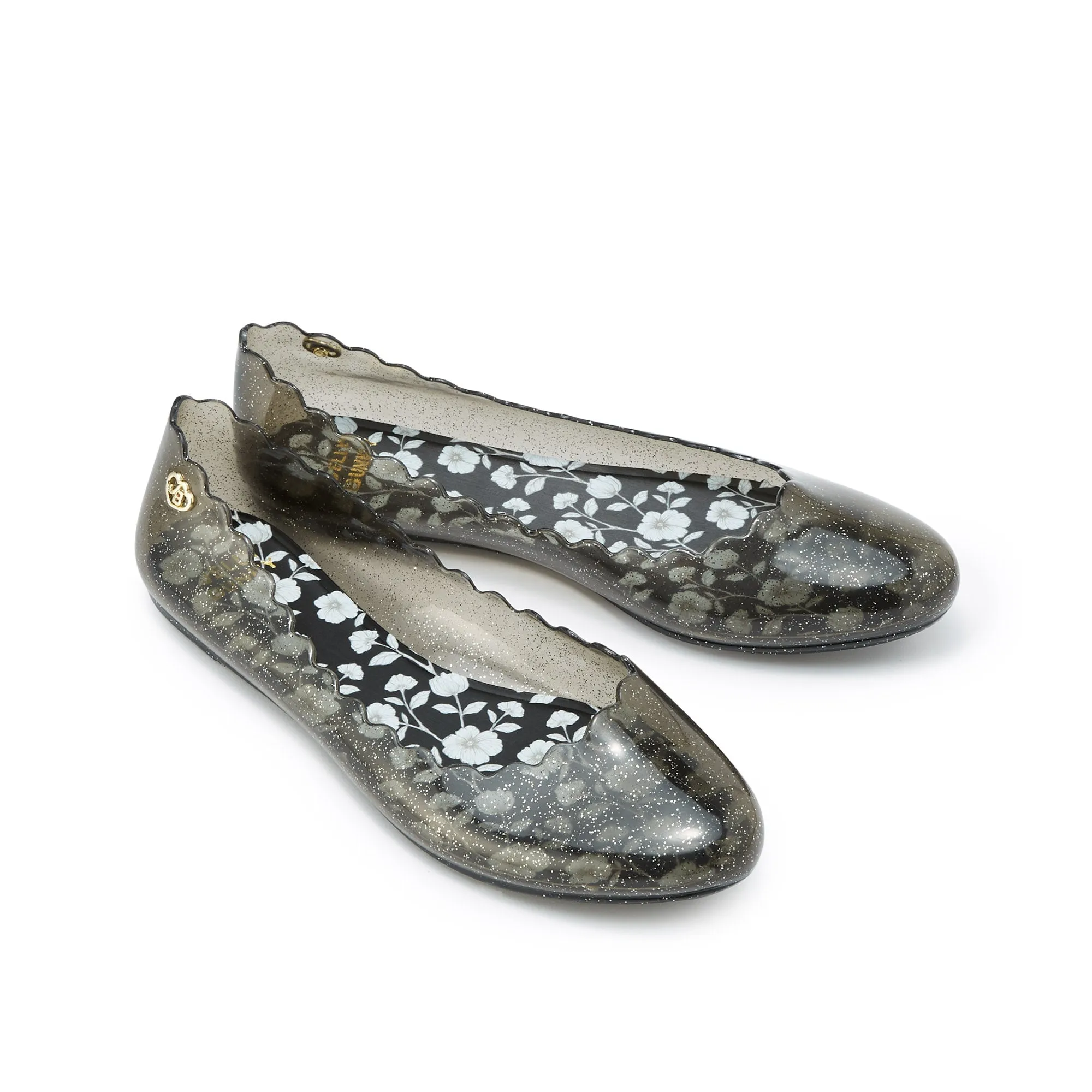 Sophie Emani Flat Ballerinas Glitter Black