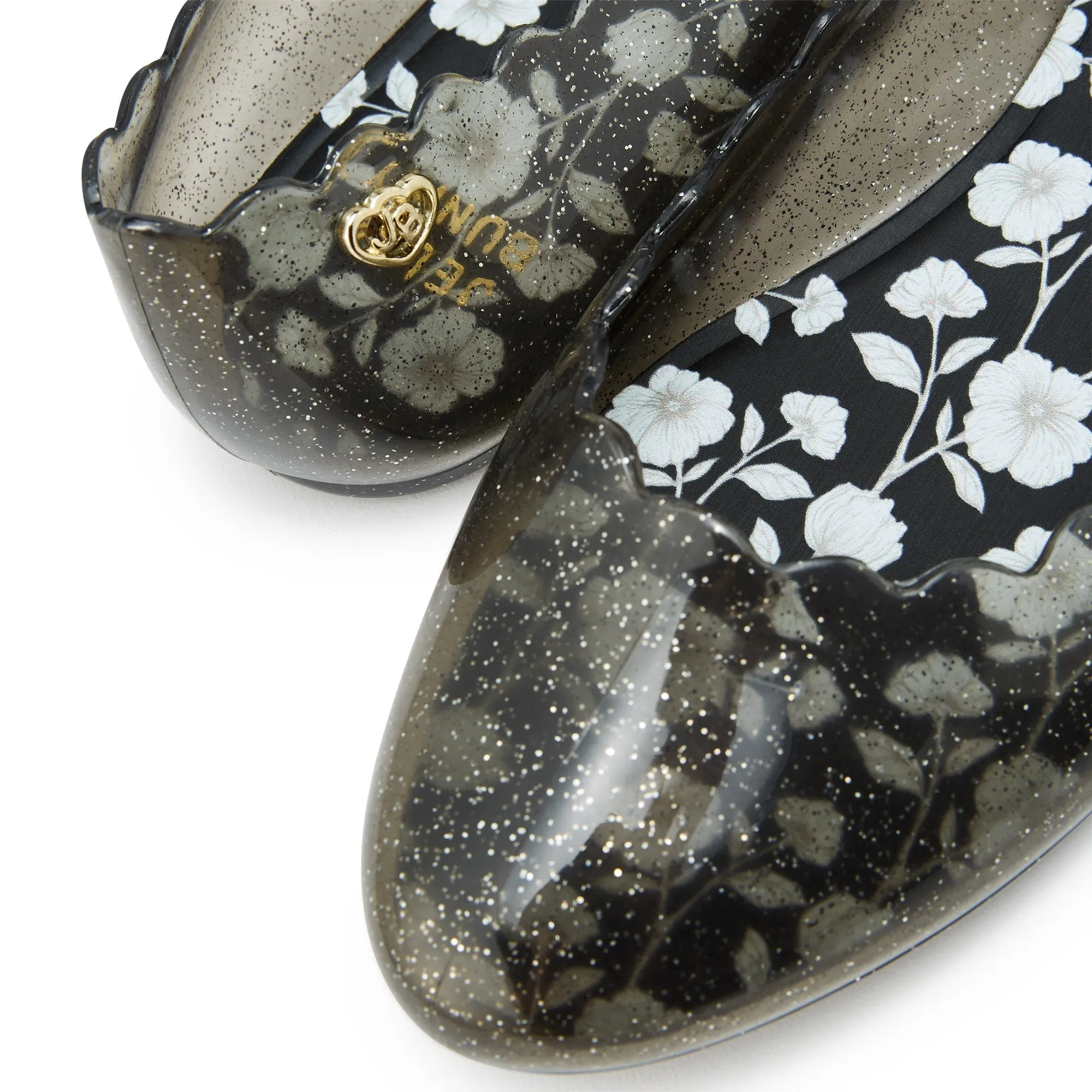 Sophie Emani Flat Ballerinas Glitter Black