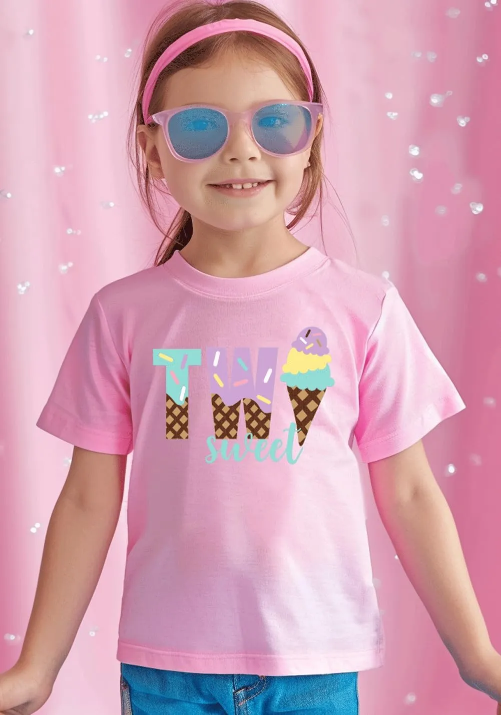 Toddler Girls 2nd Birthday Shirt Outfit for Girls Cute Two Years Old Birthday Gift